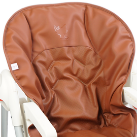 Чехол из эко-кожи с перфорацией на стульчик Chicco Polly коричневый